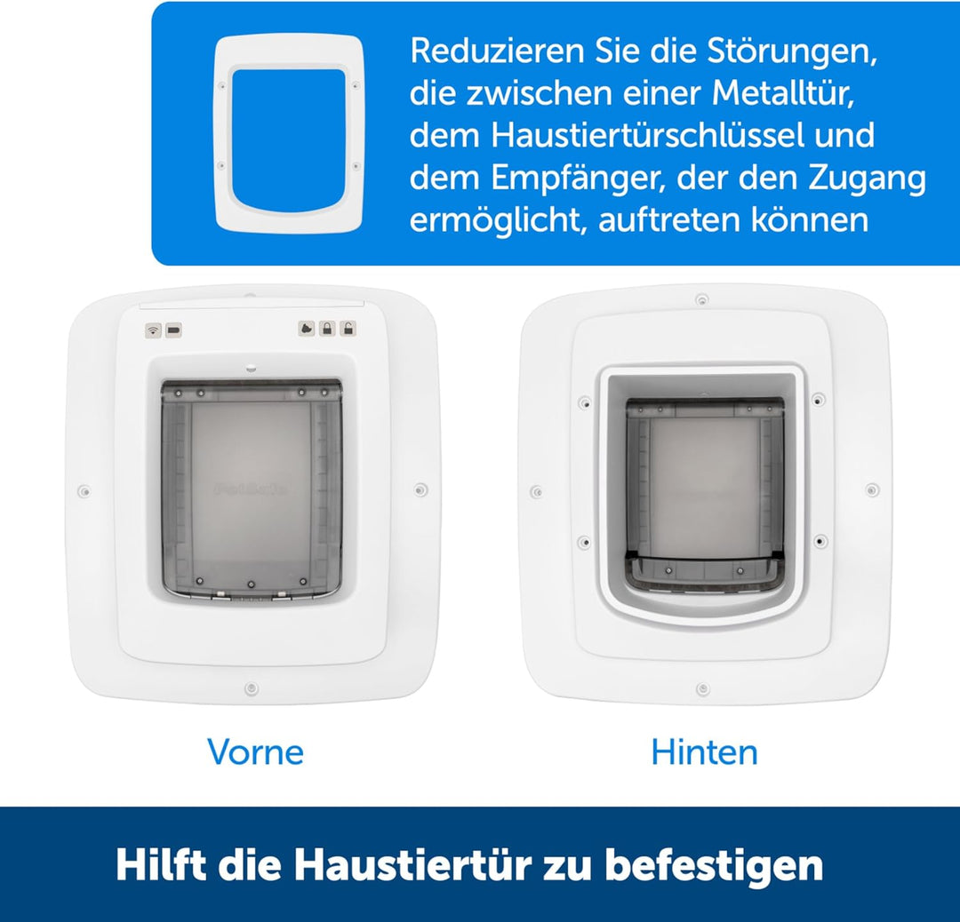 PetSafe SmartDoor Vernetzte Haustiertür-Montageadapter, Zum Einbau in Glas, Metall und Wände, Kompat