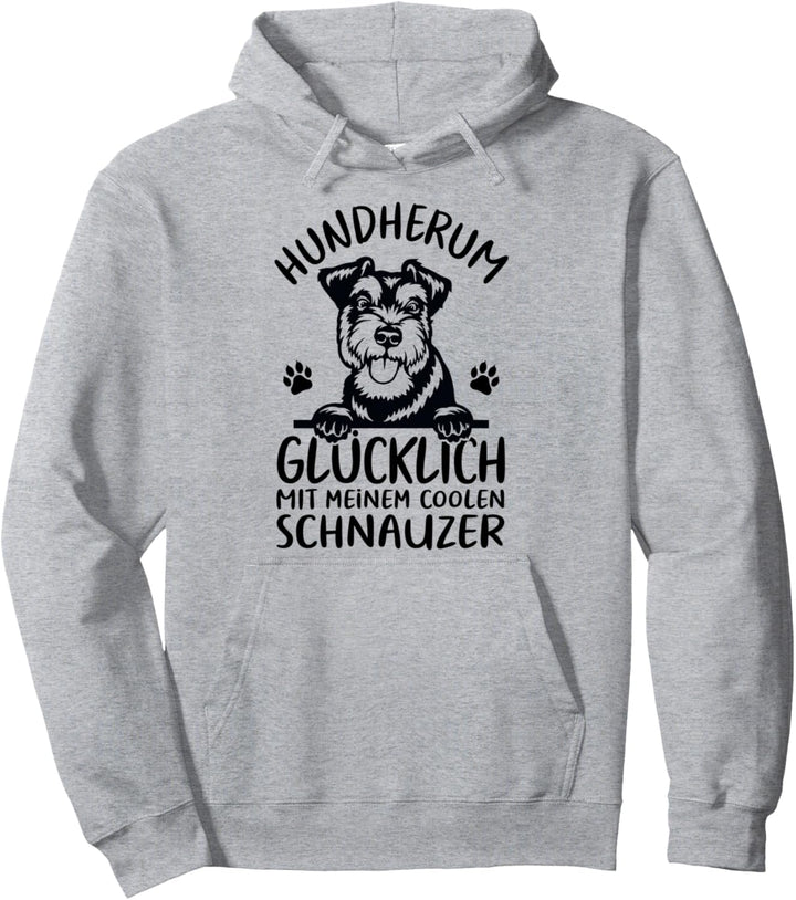 Hund Glücklich mit meinem Schnauzer Pullover Hoodie