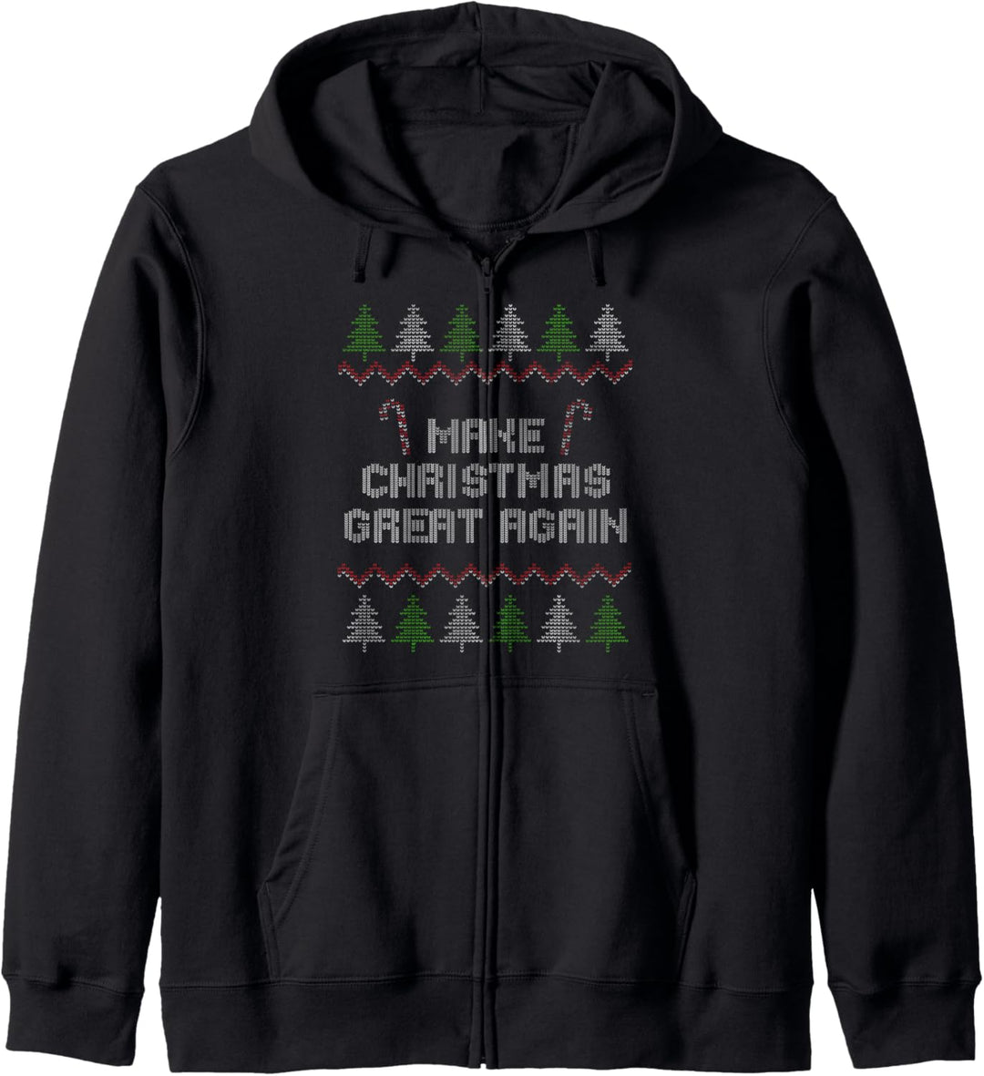 Make Christmas Great Again - Lustiges Ugly Christmas Donald Kapuzenjacke