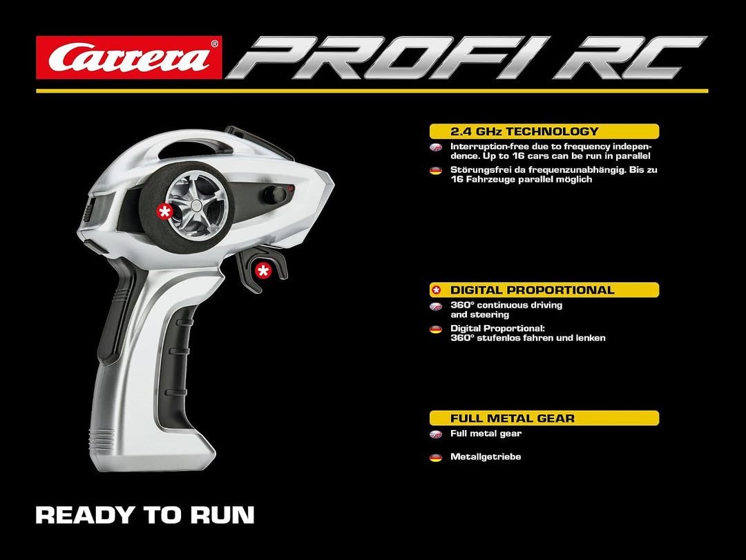 Carrera RC Profi Crawler I Ferngesteuerter Crawler mit Allradantrieb &amp; Metalgetriebe I Proportionale