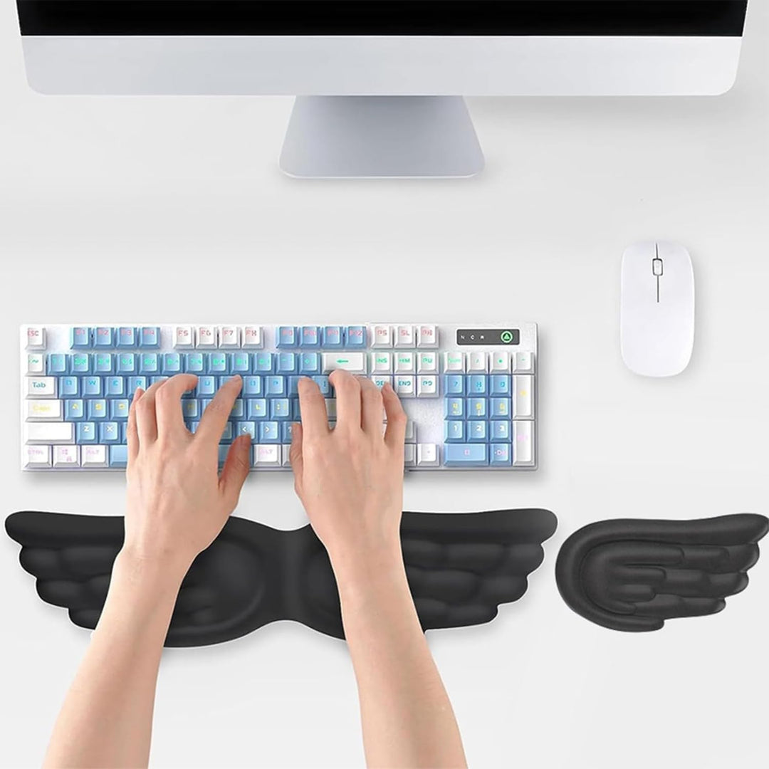 2 Stück Wolke Handballenauflage Tastatur, Handballenauflage Tastatur Maus Set, ergonomisches Handgel