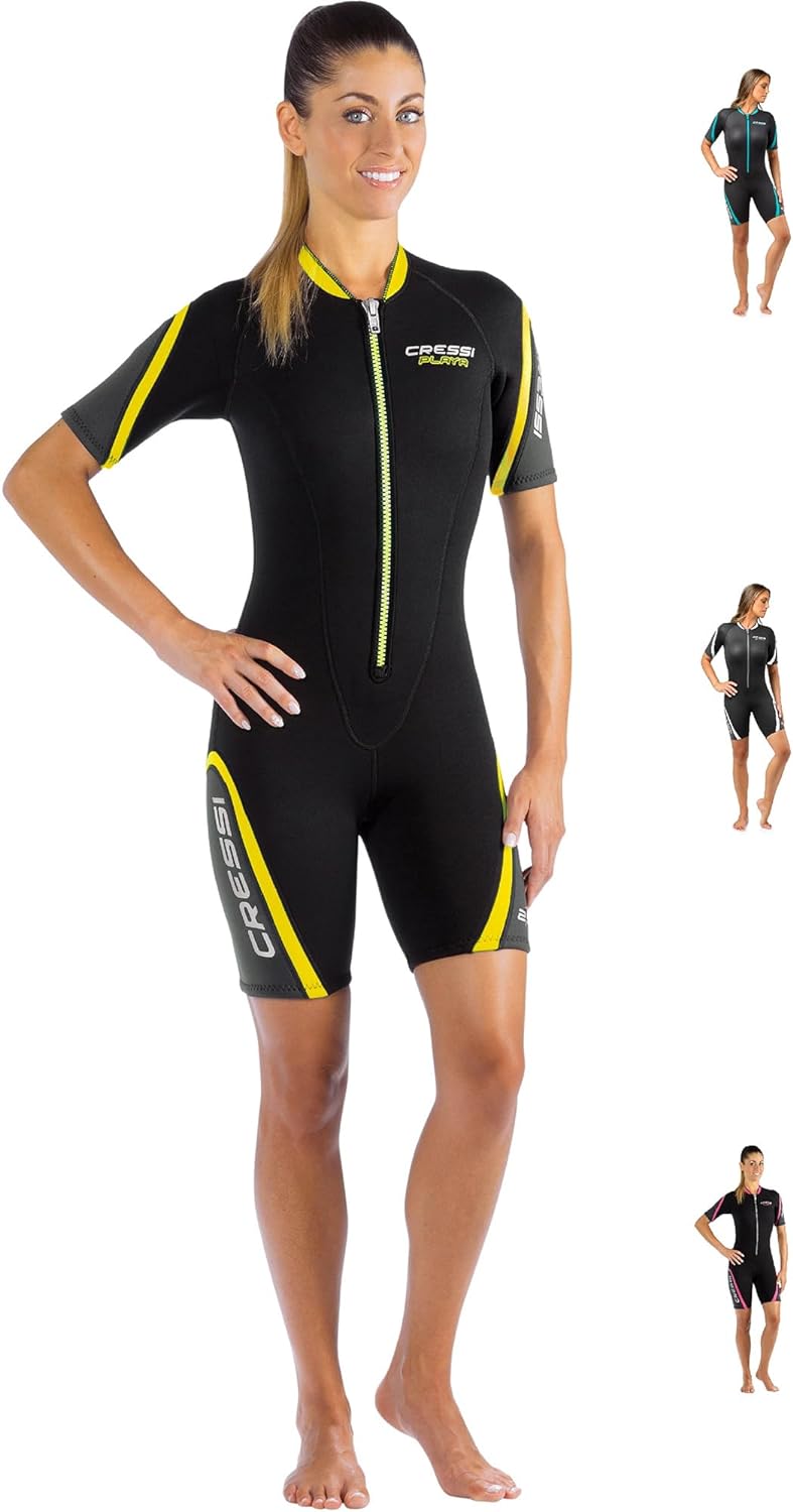 Cressi Playa Lady Shorty Wetsuit 2.5 mm - Kurzer Neoprenanzug für Damen aus hochelastischem Neopren