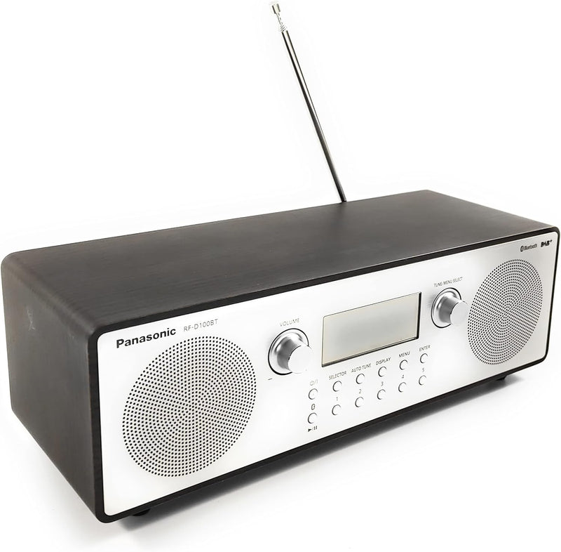 Panasonic RF-D100BTEGT Digitalradio im Retro-Design (Stereo Klang, DAB+, UKW Tuner, Netz- und Batter