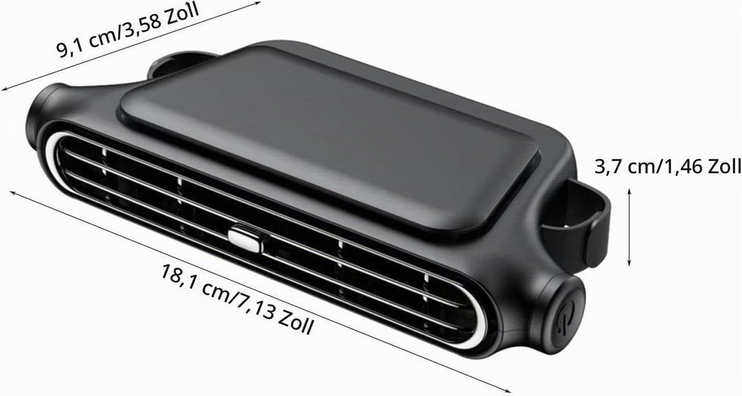 HoldOneLight Tragbarer Hand-Turbo-Ventilator mit Eiskühlung, 5-Gang, wiederaufladbar, faltbar, 3-in-