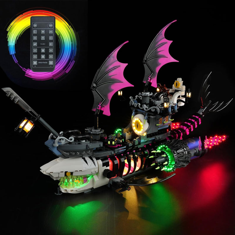 cooldac Led Licht Kit für Lego 71469 DREAMZzz Albtraum-Haischiff, Fernbedienung Kreative Dekorlichte