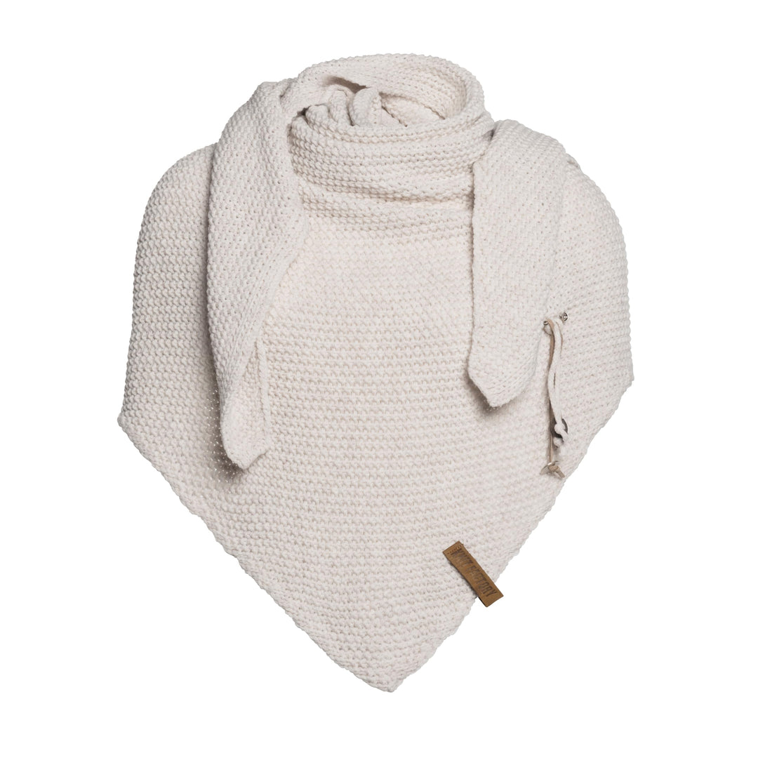 KNIT FACTORY - Dreiecksschal Coco - Damen Strickschal mit Wolle - Umschlagtuch für den Herbst und Wi
