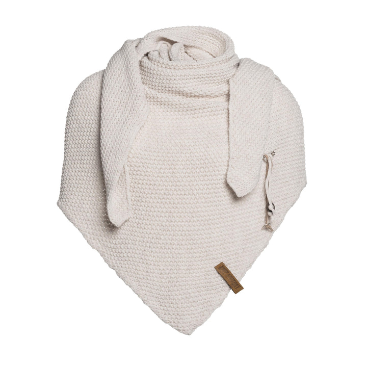KNIT FACTORY - Dreiecksschal Coco - Damen Strickschal mit Wolle - Umschlagtuch für den Herbst und Wi