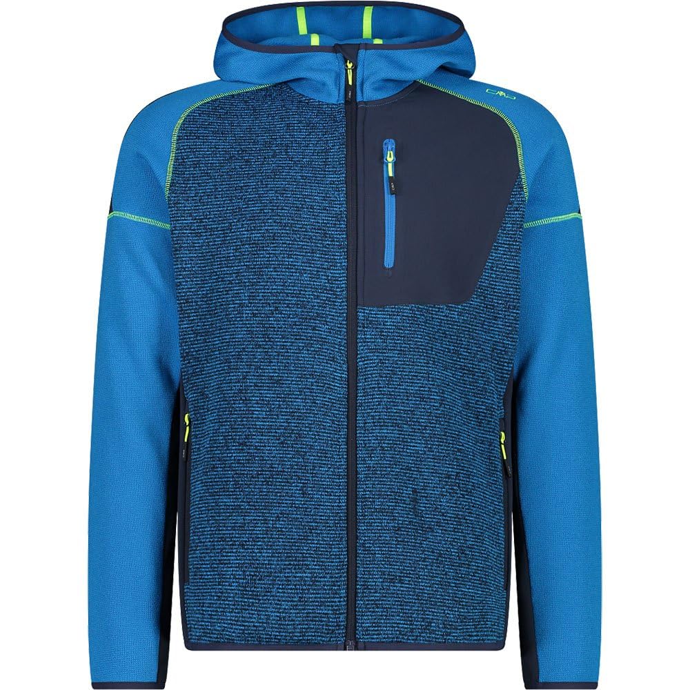 CMP Herren Hoodie Jacke Fleecejacke Fleecepullover 4XL Fluss-B. Blau, 4XL Fluss-B. Blau