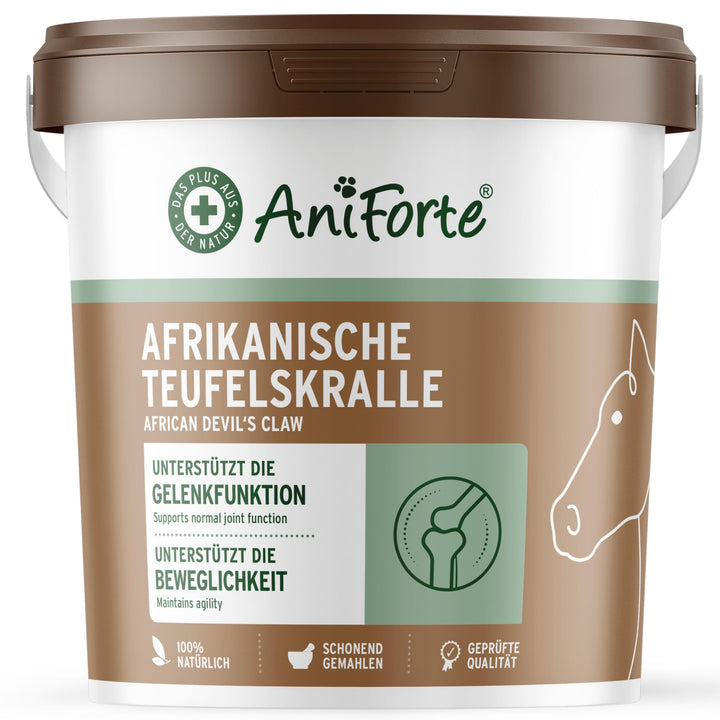 AniForte Afrikanische Teufelskralle für Pferde 1 kg – Natürliches Gelenkpulver für Pferde, Teufelskr