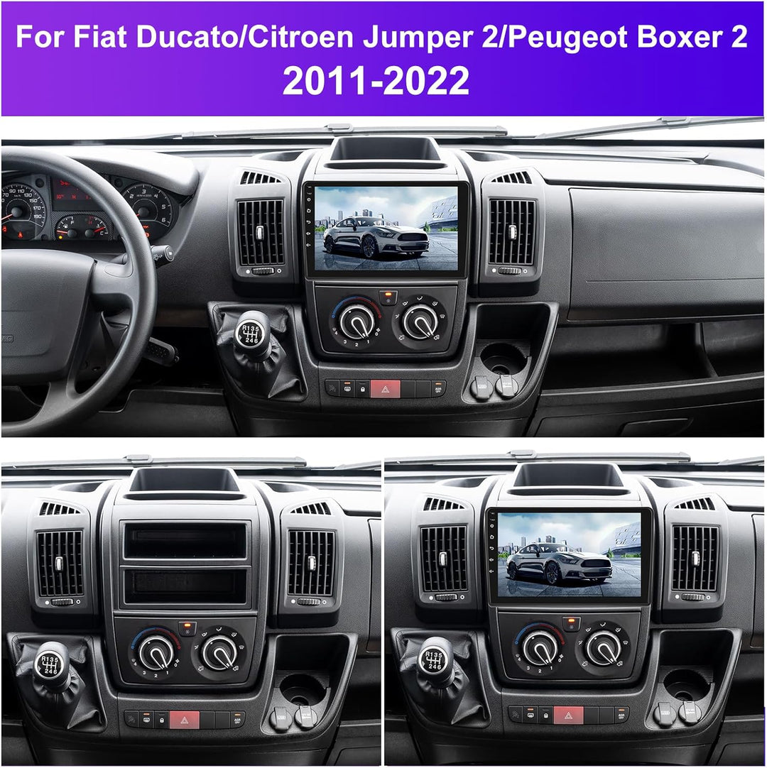 CAMECHO 4G+64G Android 15 Autoradio für FIAT Ducato 3/Peugeot Boxer 2/Citroen Jumper 2 2011-2022 mit