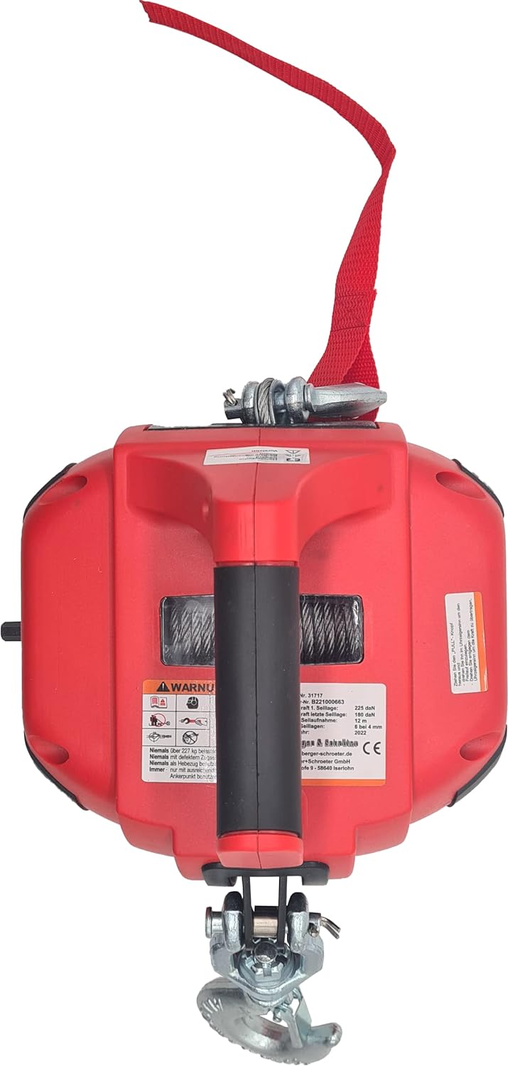 Berger & SchröterBerger & Schroeter Seilwinde 31717 Zugkraft (stehend)=225kg Antrieb ueber Akkuschra