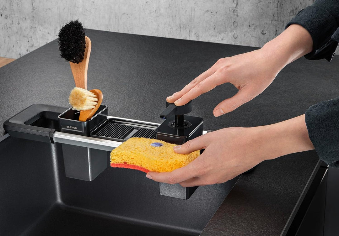 BLANCO Worktop Organizer Main Set | Ausziehbare Schiene 396-440mm für Spülen | Küchenutensilien perf