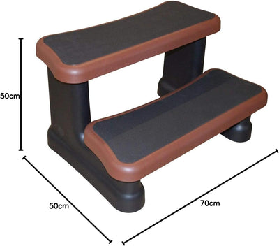Whirlpool Treppe mit Zwei Stufen (Braun), Braun