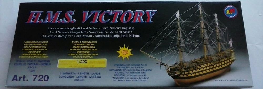 Modellschiff-Set, Holz, HMS Victory, 1:200, 500 mm lang
