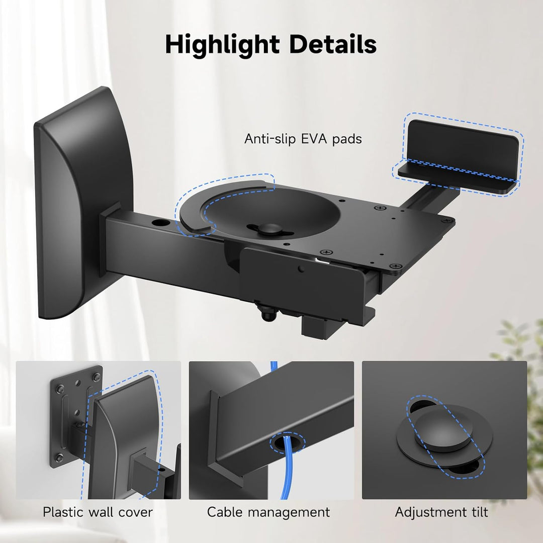 suptek Dual Side Clamping Bücherregal Lautsprecherhalterung Wandhalterung für grosse Umgebungslautsp