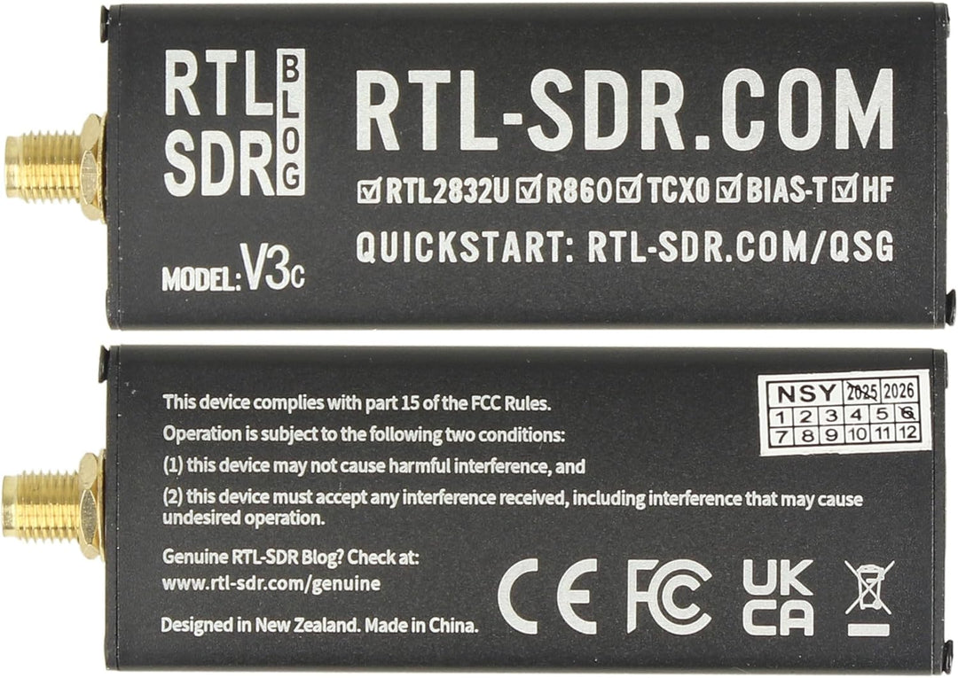 RTL-SDR Blog V3C USB-C SDR Empfänger Set mit R860/R820T2 Dongle und GSCAN II Scannerantenne 25–2000