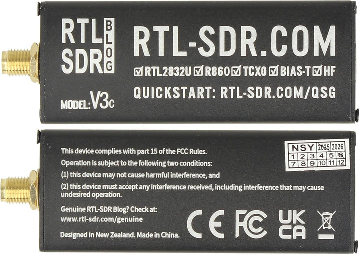 RTL-SDR Blog V3C USB-C SDR Empfänger Set mit R860/R820T2 Dongle und GSCAN II Scannerantenne 25–2000