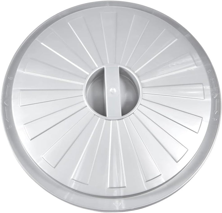 keeeper Supermax-Tonne mit Deckel, Polypropylen, 50 l, 50 x 55 x 50 cm, Mats, Silber 50 L Silber, 50