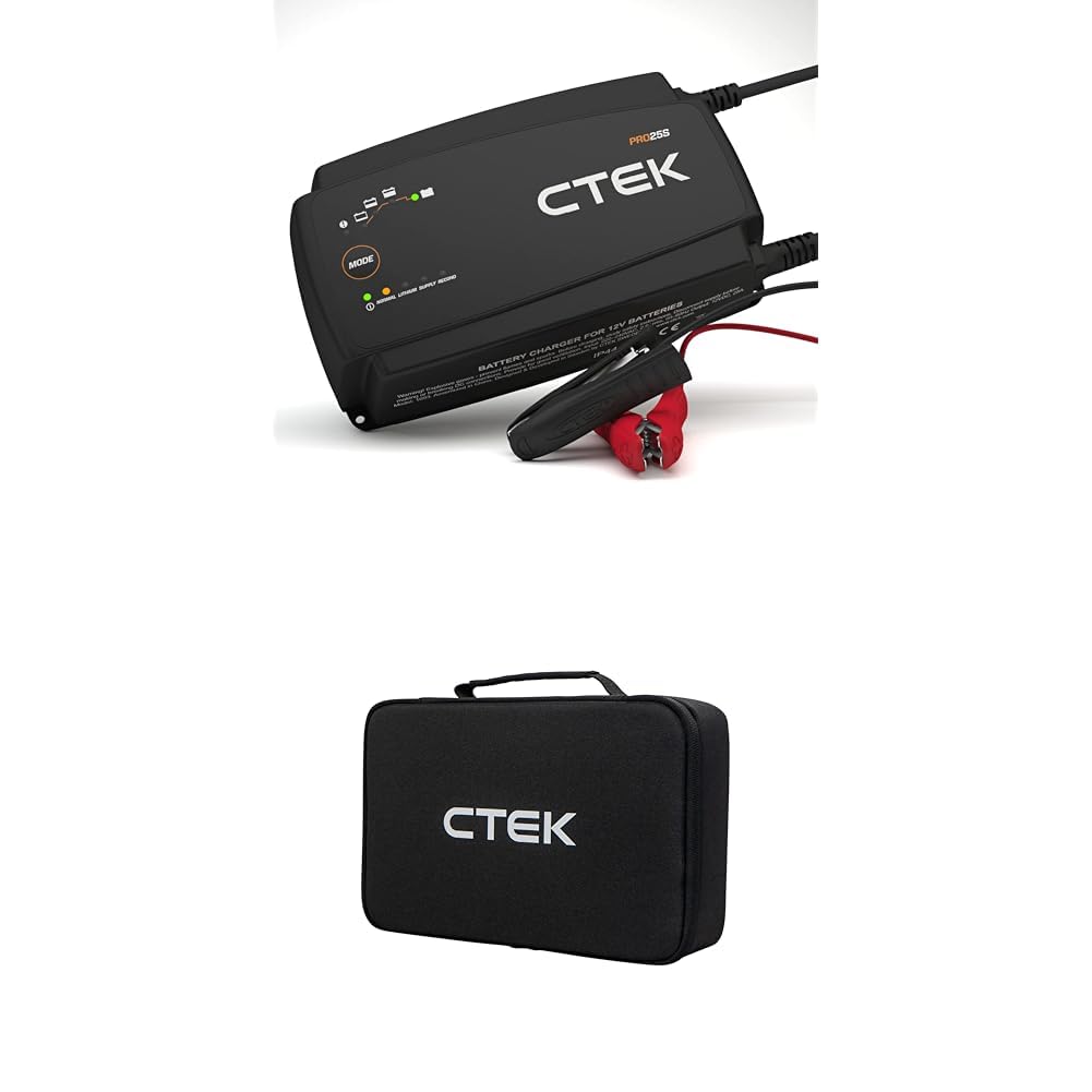 CTEK PRO25S, 25A, Batterieladegerät 12V Und Stromversorgung & CS Storage CASE strapazierfähige und l
