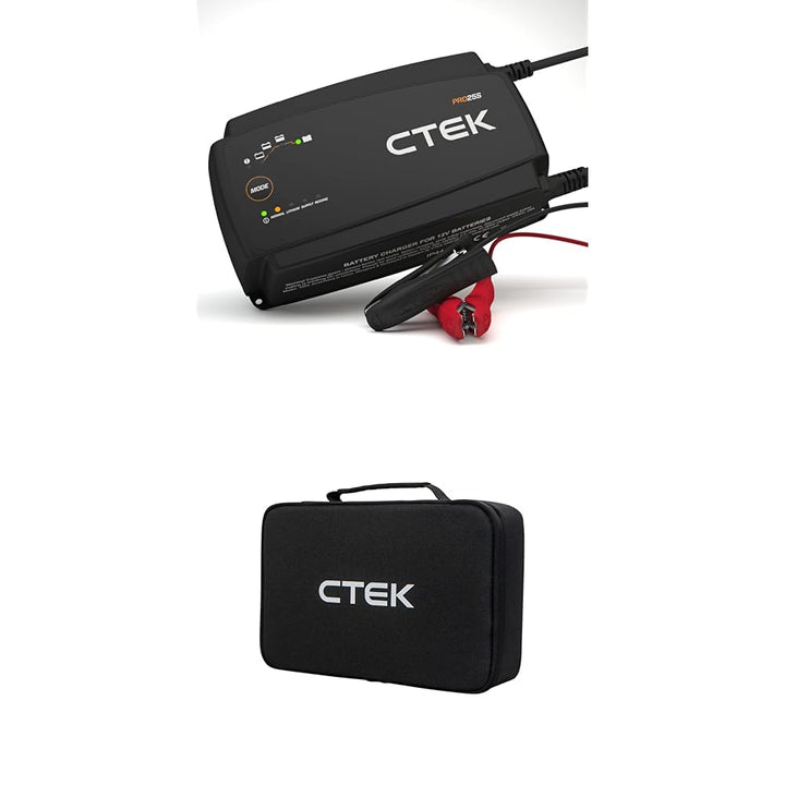 CTEK PRO25S, 25A, Batterieladegerät 12V Und Stromversorgung & CS Storage CASE strapazierfähige und l