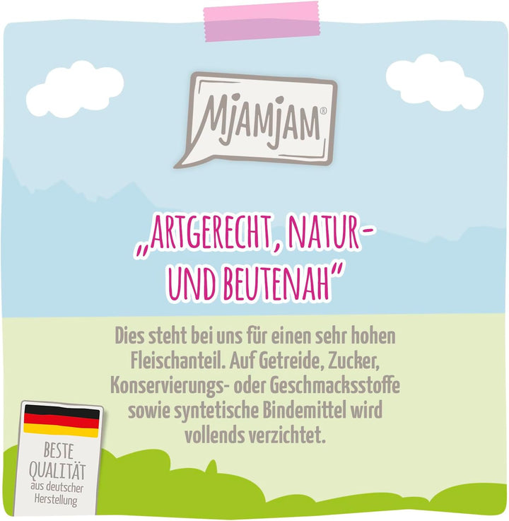 MjAMjAM - Premium Nassfutter für Katzen - saftiges Schwein an leckeren Möhrchen, 6er Pack (6 x 800 g