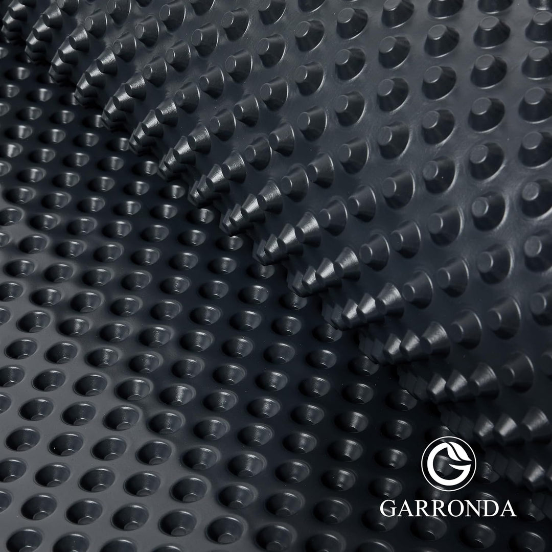 Garronda Noppenfolie Noppenbahn Drainagebahn HDPE 400g/m² 0,5x5 m GD-0160 Schwarz 0,5 x 5 m, Schwarz