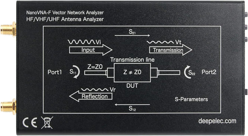 NanoVNA-F Vector Network Analyzer Antennenanalysator 10K-1500MHz 4,3" IPS-Taste Version Hardware V3.