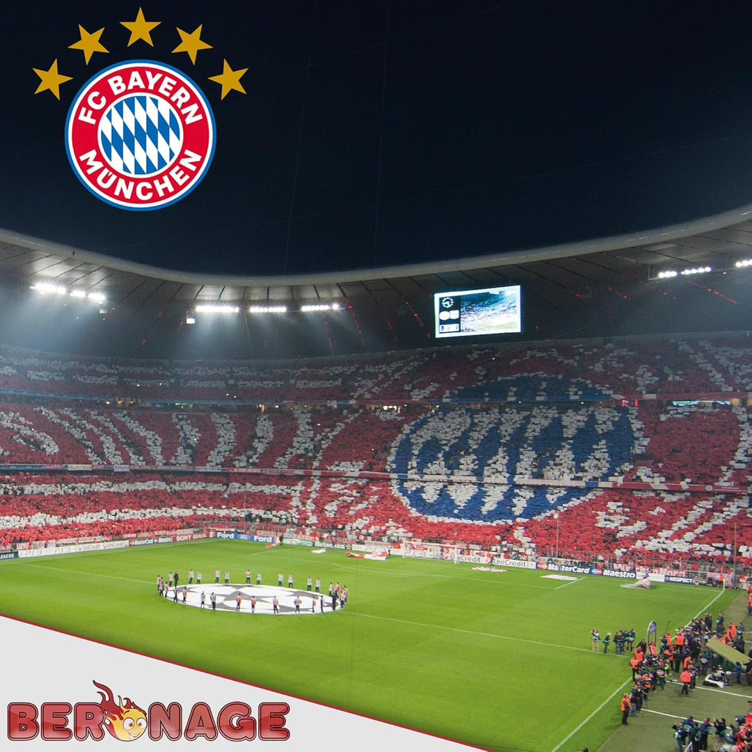 FC Bayern München Wende-Bettwäsche - REKORDMEISTER 135 x 200 + 80 x 80 cm 100% Baumwolle Biber/Flane