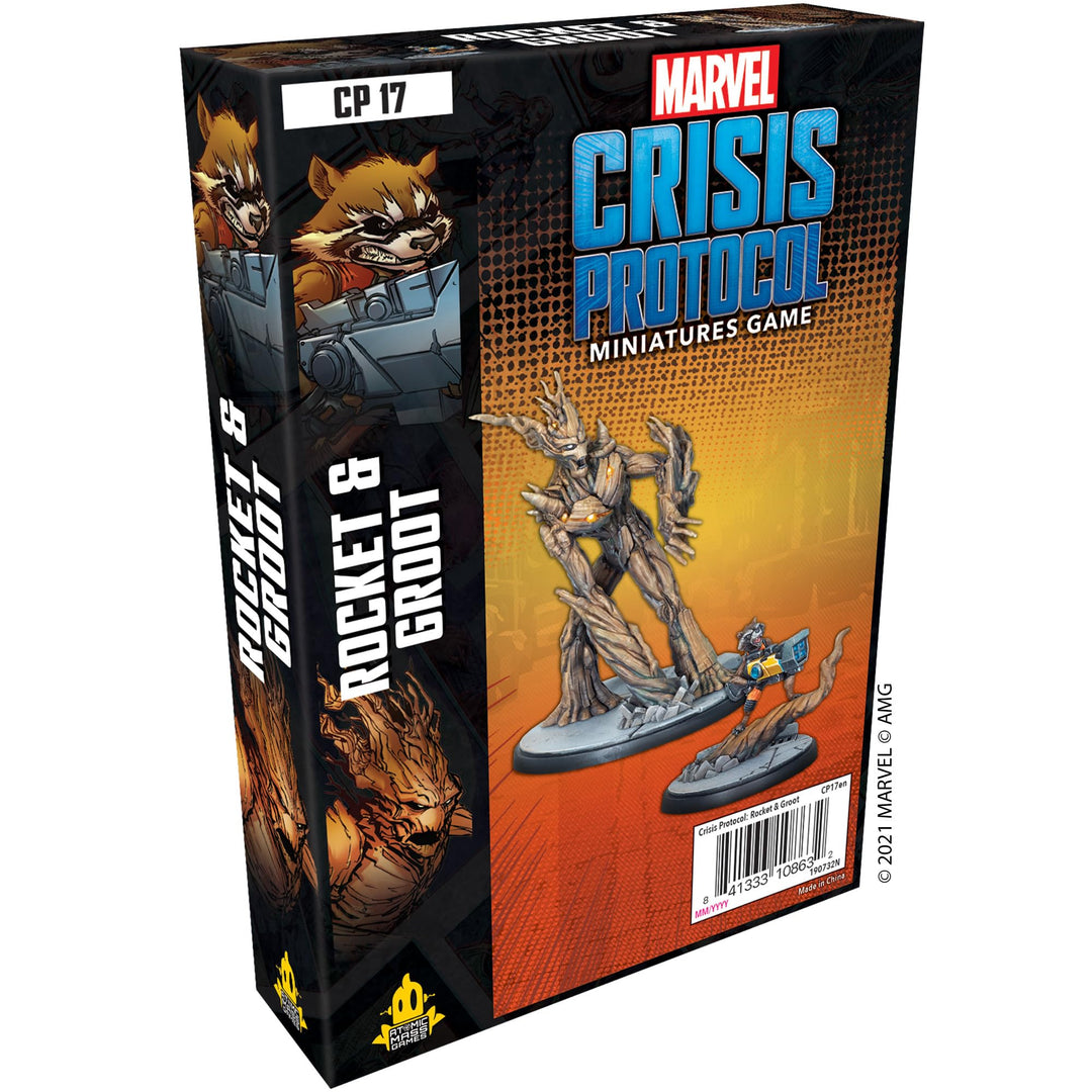 Atomic Mass Games , Marvel Crisis Protocol: Character Pack: Rocket and Groot, Miniatures Game, Ages