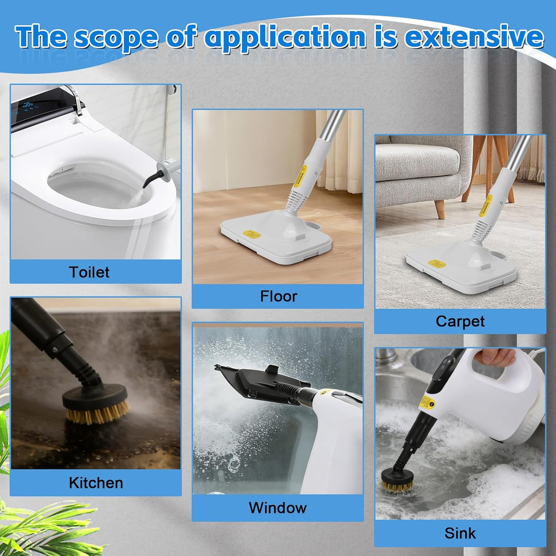 Dampfreiniger 1200W Dampfreiniger Handgerät, Mehrzweck Steam Cleaner Chemikalienfreier Handdampfrein