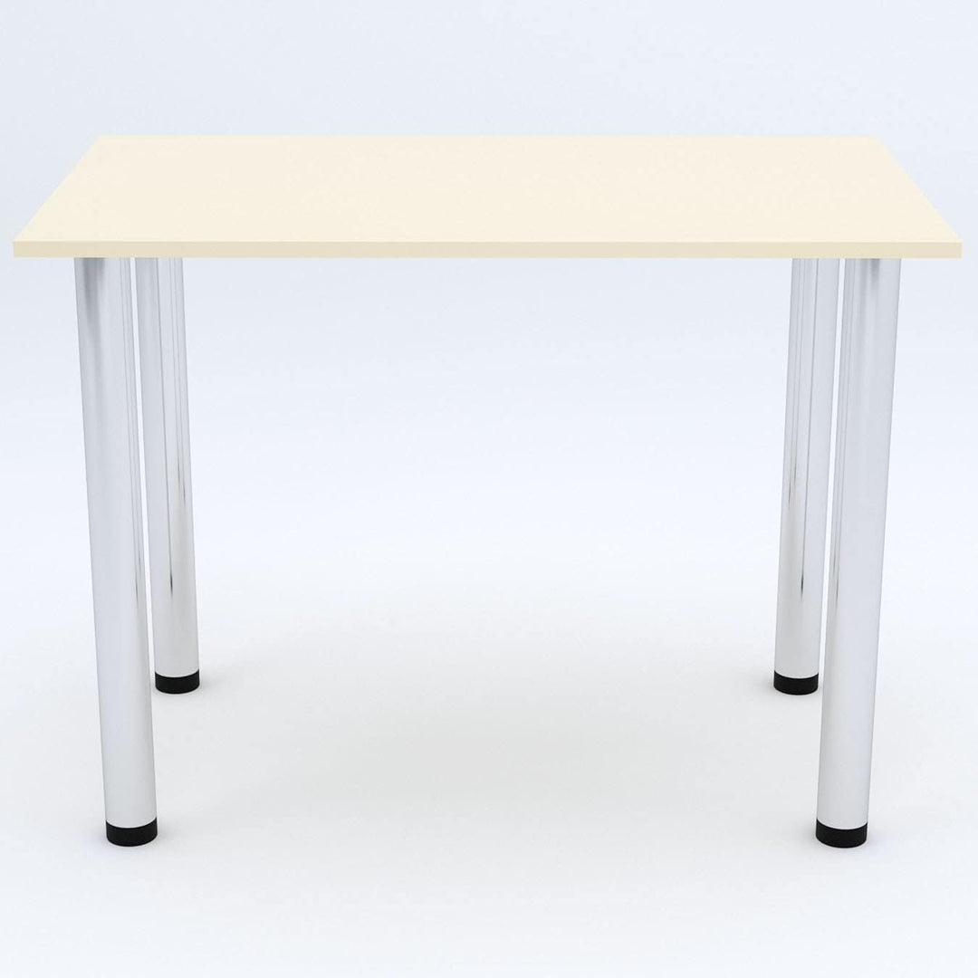 mikon 80x35 | Esszimmertisch - Esstisch - Tisch mit Chrombeinen - Küchentisch - Bürotisch | VANILLE