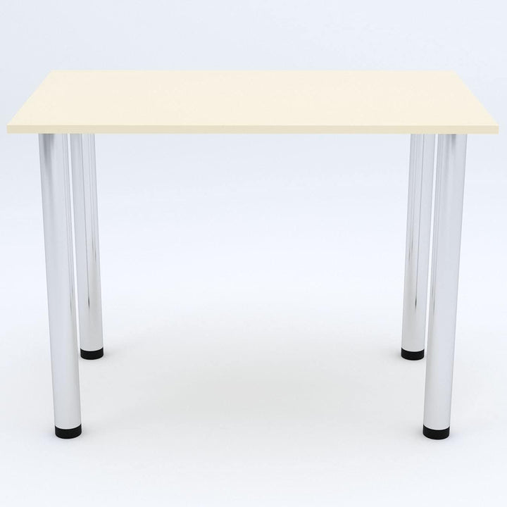 mikon 80x35 | Esszimmertisch - Esstisch - Tisch mit Chrombeinen - Küchentisch - Bürotisch | VANILLE