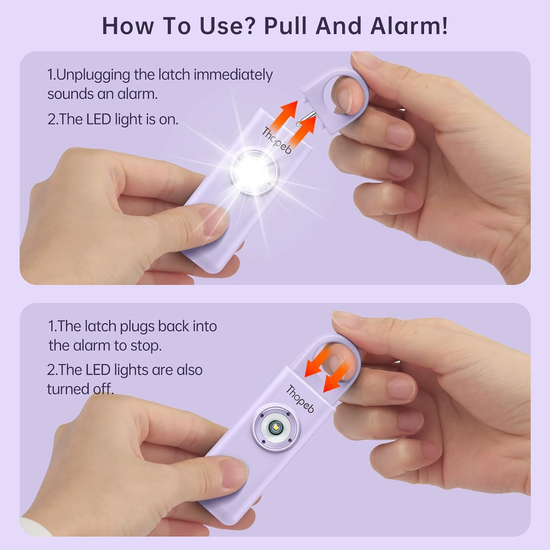 Thopeb® Birdie Persönlicher Sicherheitsalarm für Frauen – Selbstverteidigung Schlüsselanhänger – per
