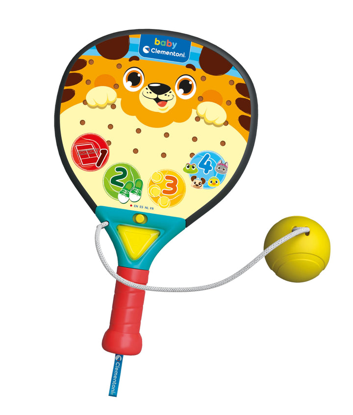 Clementoni interaktives Spielzeug Baby Padelracket mit Licht und Sound