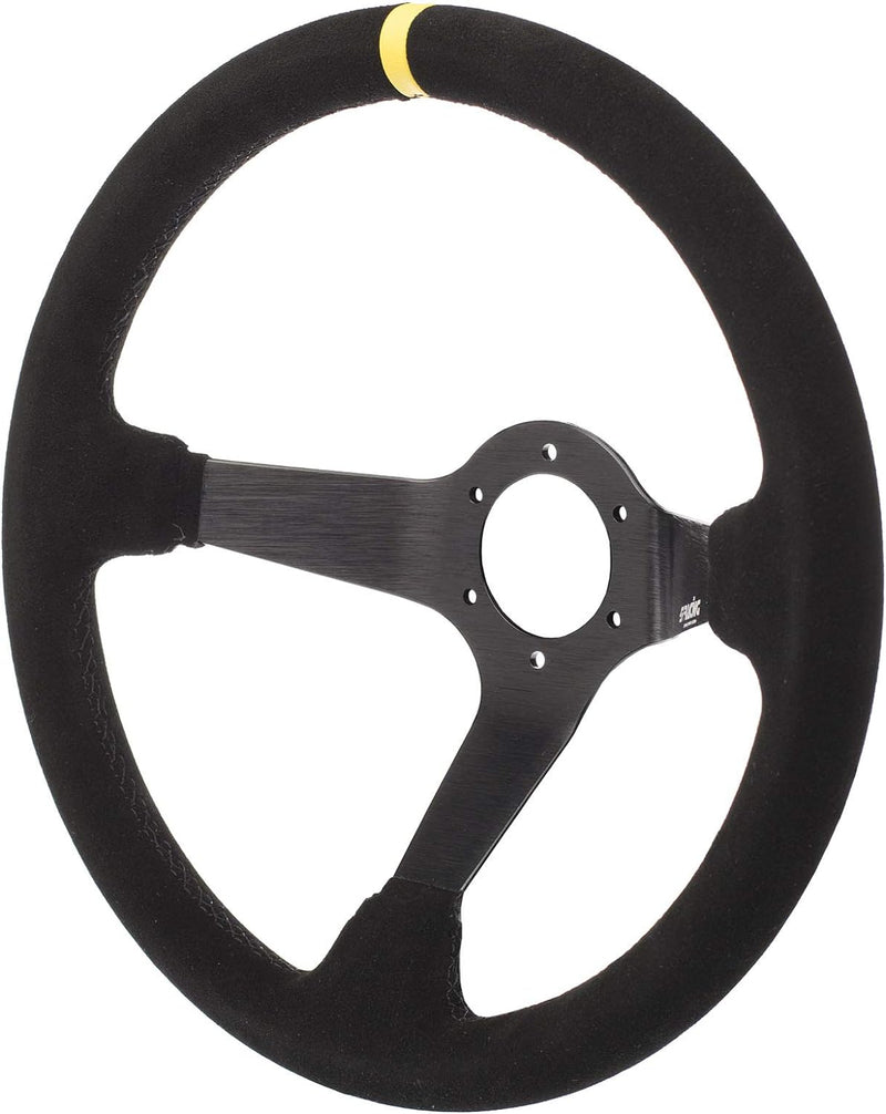 Simoni Racing CAR/350C Carrera Universal Steering Wheel, mitout Button And Fixing Kit, Schwarz