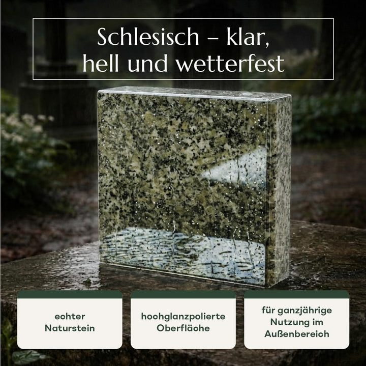 designgrab Lampen- und Vasensockel 20x20x5 cm, poliert, wetterfest, Lampen- und Vasensockel (Schlesi