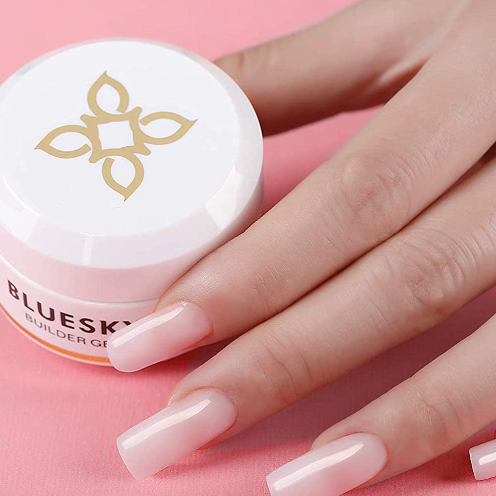 Bluesky Aufbaugel für Nägel und Nagelverlängerungen, Nagelhärter und Nagelreparatur, Soak Off - Klar