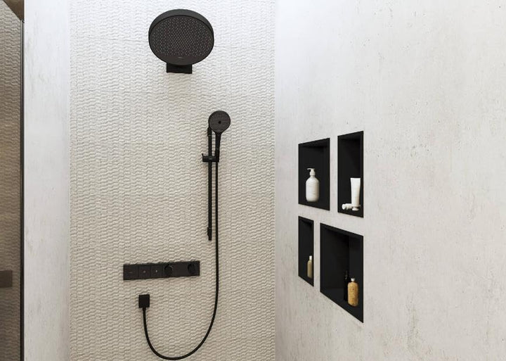 hansgrohe Unterputz Thermostat RainSelect, für 2 Funktionen, Mattschwarz Mattschwarz 2 Funktionen, M