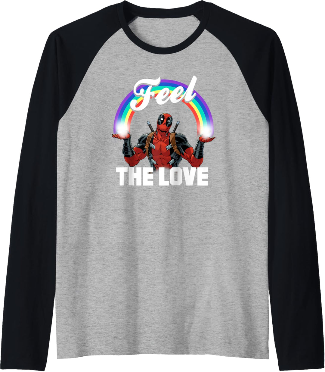 Marvel Deadpool Feel The Love Raglan