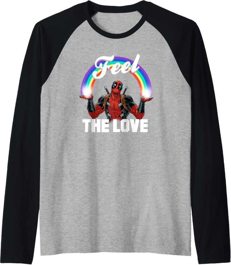 Marvel Deadpool Feel The Love Raglan