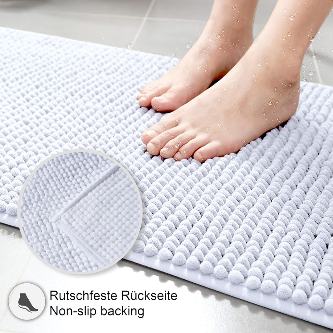 Badematte rutschfest | Als Badteppich Set kombinierbar | Badezimmer-Teppich Bad-Vorleger waschbar au