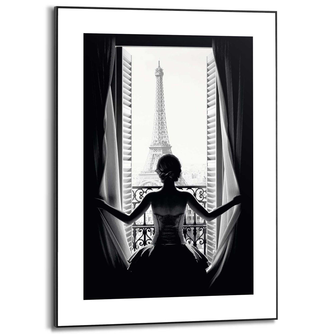 REINDERS Frau in Paris Gerahmtes Bild - MDF - 50 x 70 cm - Schwarz