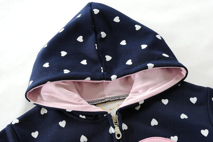 EULLA Kinder Mädchen Zip Up Hoodie Sweatjacke Kapuzenjacke Kapuzenpullover Langarm Baumwolle Einhorn