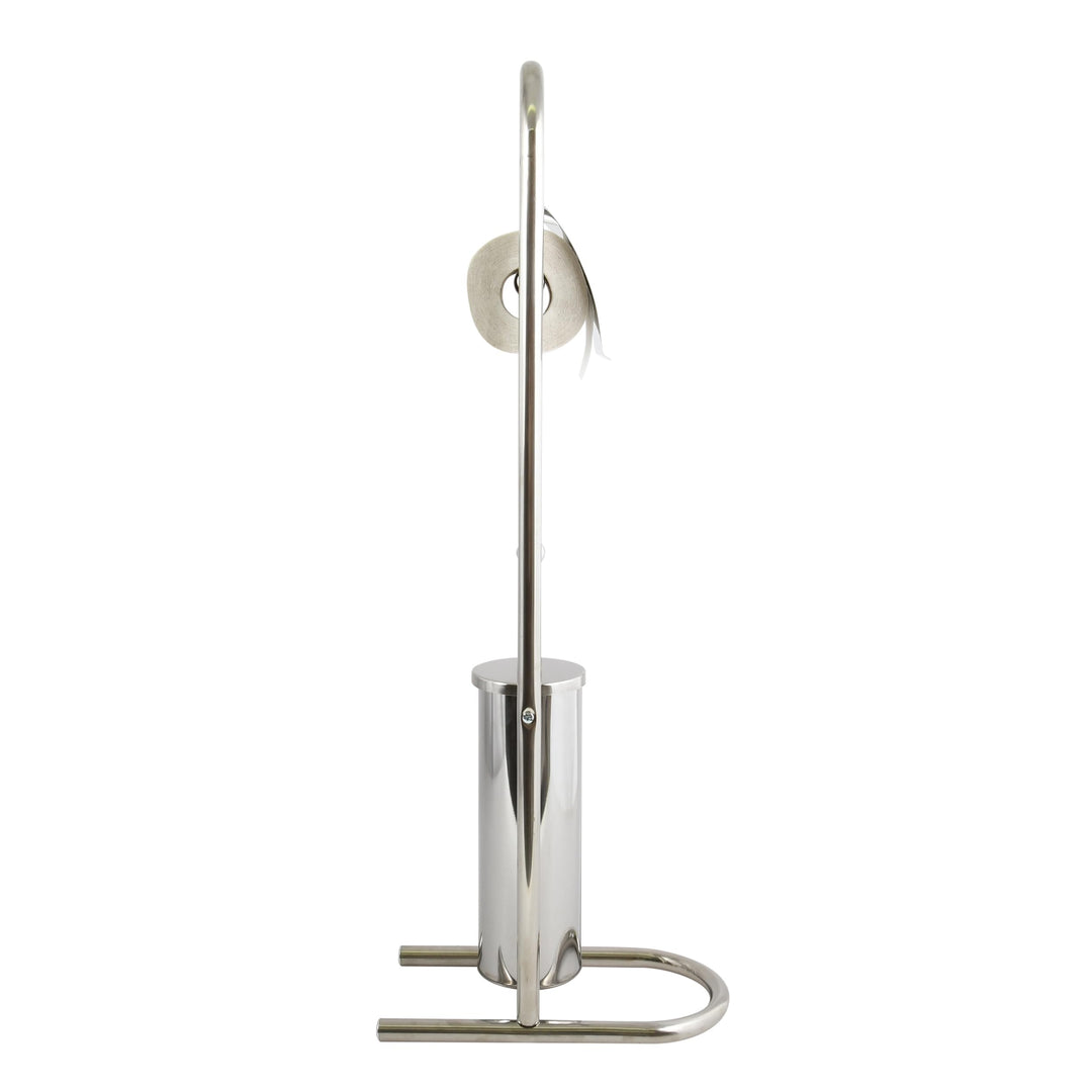 MSV Stand WC Garnitur WC Bürste aus Edelstahl 30x16,5x80cm