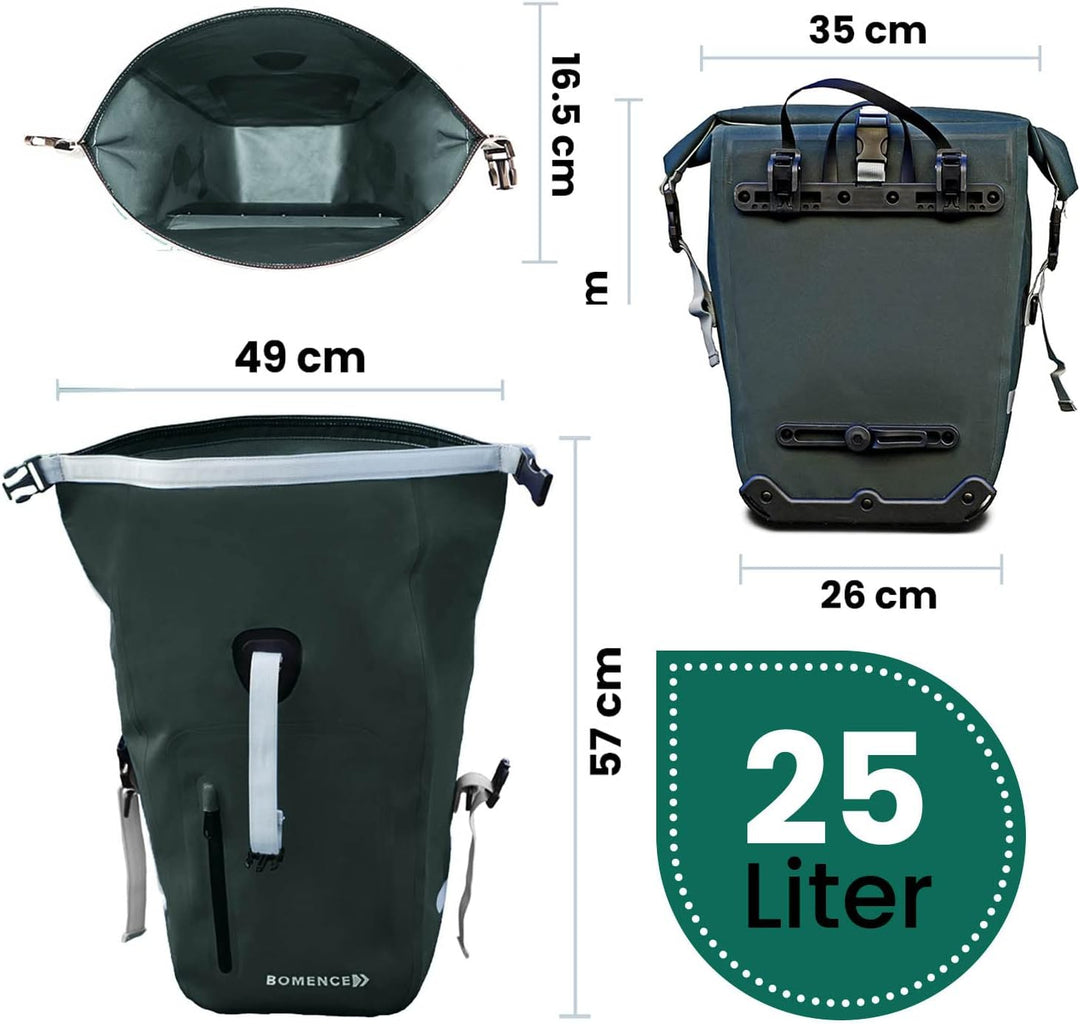 Bomence Gepäckträgertasche wasserdicht gross, Fahrradtaschen für Gepäckträger, Packtaschen Fahrrad 2