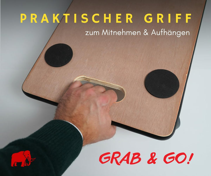 PROREGAL Profi Transportroller Hercules 30x60 cm Schwerlast bis 200 kg mit 4 Gummirollen &amp; Griff, Sp