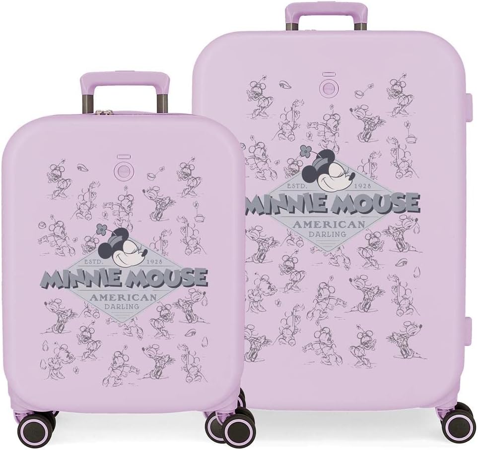 Disney Mickey Happiness Anpassbarer Koffer einstellen Lila, Koffer einstellen Lila