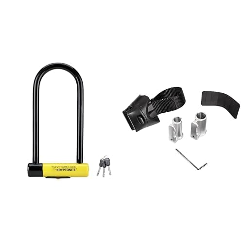 Kryptonite New York LS Fahrradschloss, robust, U-Form New-U 2017 Schloss + Bügelschlosshalter, New-U