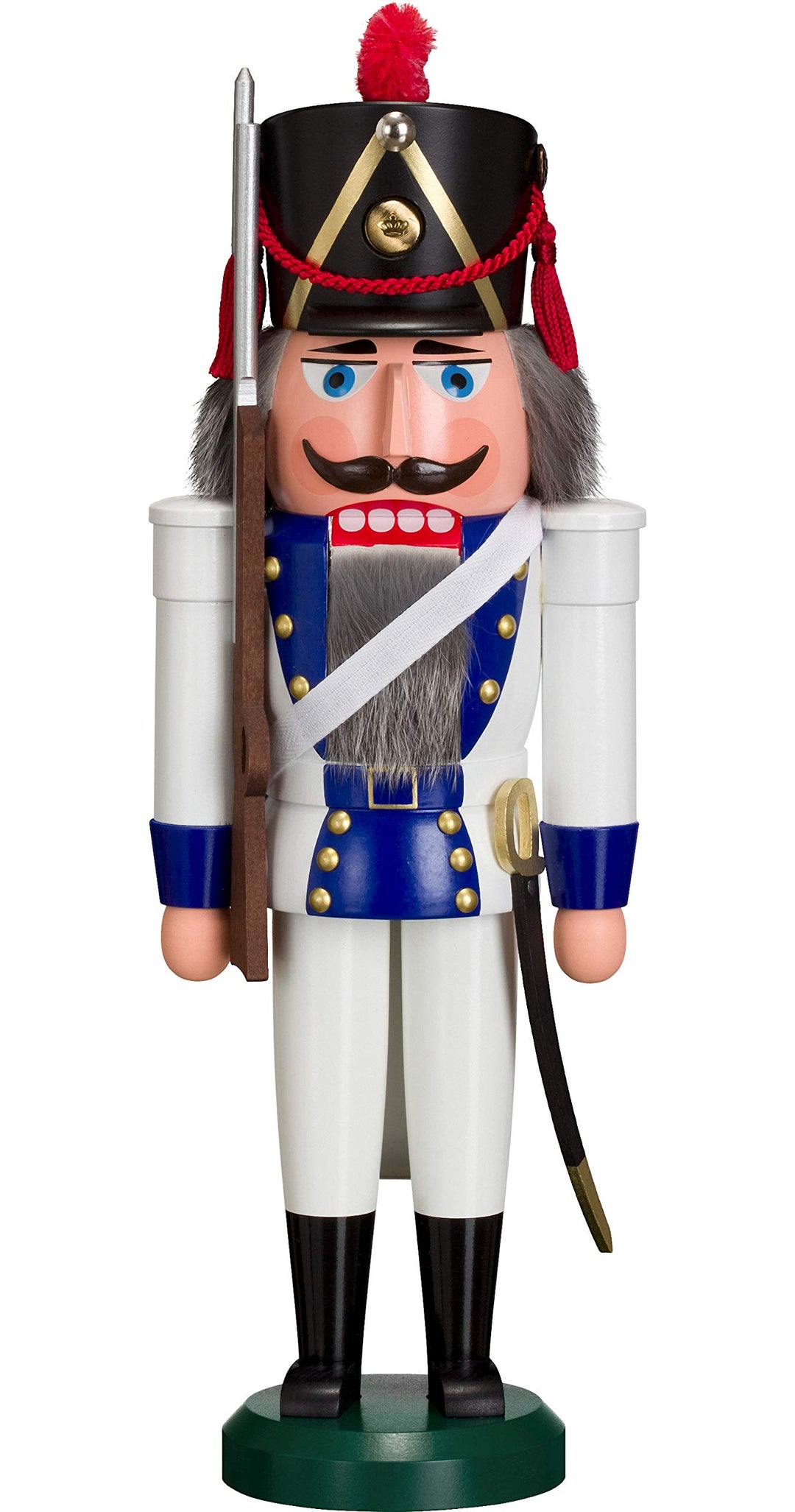 Seiffener Volkskunst Nussknacker Grenadier 39 cm Erzgebirgskunst Weihnachtsdeko Nussknacker Weihnach
