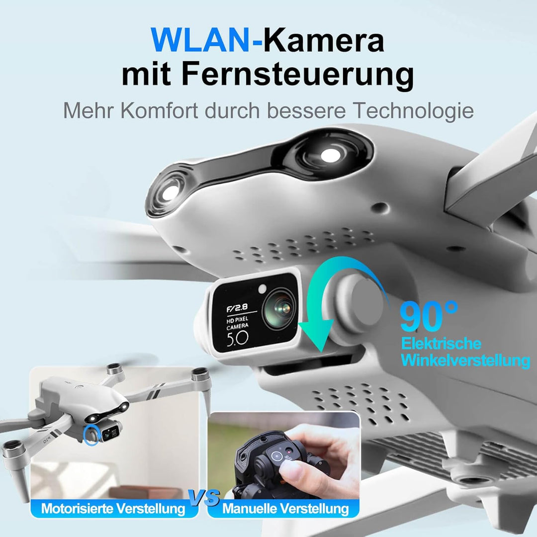 Jiakora Drohne mit Kamera für Kinder und Erwachsene, WiFi FPV Bürstenlosem Motor RC Drohne, Quadcopt